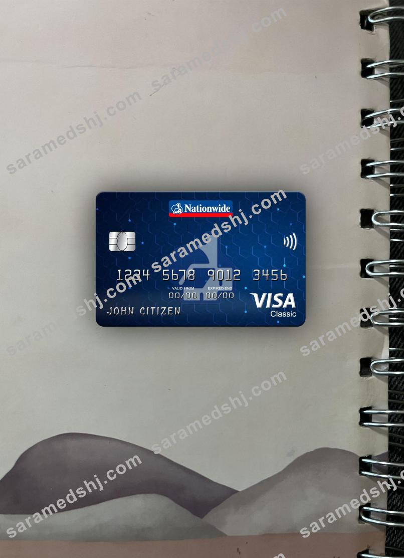United Kingdom Nationwide bank visa classic card photolook front
